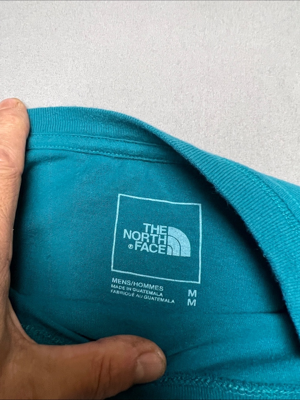 The North Face Teal Blue Long Sleeve Logo Shirt - Picture 2 of 4